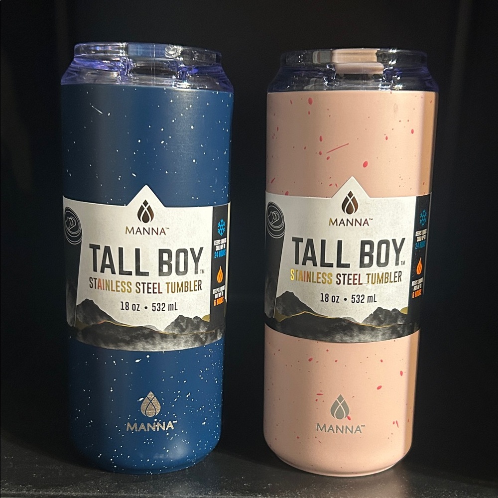 Anna Tall Boy Stainless Steel Tumbler - Blue and Pink